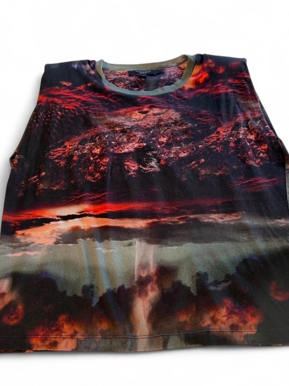 All Saints Women's Abstract Tank Top in Red and Black - Picture 5 of 7